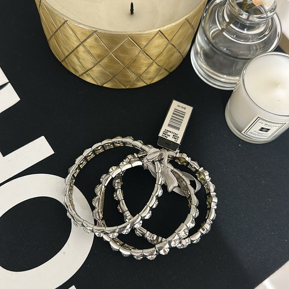 Silver rhinestones bracelet set - Picture 8 of 9